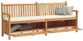 Banco de Armazenamento para Jardim Castanho 228 x 60 x 90 cm