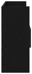 Sideboard vidaXL Preto Carvalho 105x30x70 cm Madeira de Engenharia
