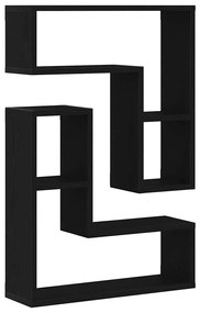 Estantes de Parede vidaXL 2 pcs Carvalho Preto 50x15x85 cm Madeira Reg