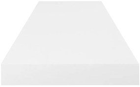 Prateleiras de parede suspensas 4 pcs 80x23,5x3,8cm MDF branco