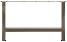 Pés para mesa de centro em aço natural, 2 peças, 70x (42-43) cm, aço