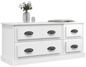 Móvel de TV 100x35,5x45 cm derivados madeira branco brilhante