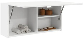 Armário parede p/ casa banho 80x25x40 cm deriv. madeira branco