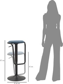 Banco de Bar Destiny Navy com Altura Regulável – Ø41x61-83 cm – Preto