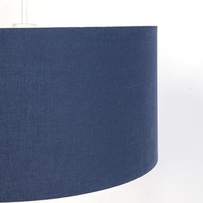 Candeeiro de suspensão moderno branco com máscara azul antiga de 50 cm - Combi 1 Moderno