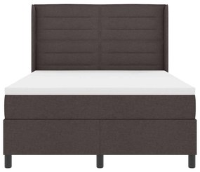 Cama box com colchão Castanho 140x190 cm em tecido.