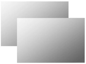 Espelhos de parede 2 pcs 60x40 cm vidro retangular