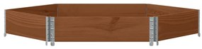 Canteiro elevado hexagonal 160x160 cm pinho maciço castanho
