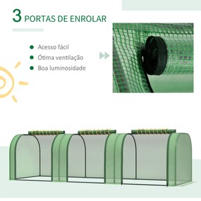 Estufa 295x100x80 cm para Jardim Varanda Estufa Pequena para Cultivo d