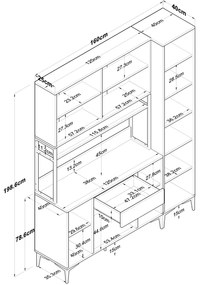Armário Multiusos JE134 – Branco – 160x198,6x40 cm