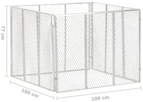 Compostor de jardim 100x100x77 cm ferro galvanizado