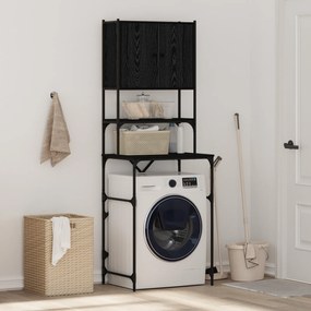 vidaXL Armário para Máquina de Lavar Carvalho Preto 68x48.5x194 cm