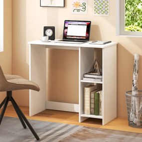 Carrinho de mesa para laptop com altura ajustável e armazenamento - Preto