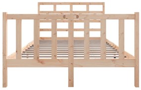 Estrutura de cama pequena casal 120x190 cm pinho maciço