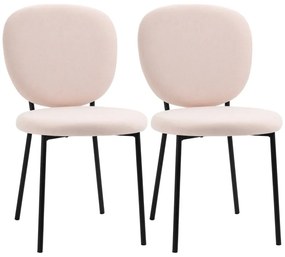 Conjunto de 2 Cadeiras Loyd - Rosa - Design Minimalista