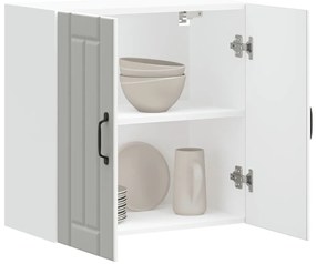 vidaXL Armário de parede da cozinha Lucca derivados de madeira branco