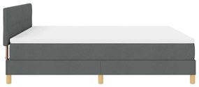 Cama Box Spring com Colchão Cinza Escuro 180x200 cm Tecido