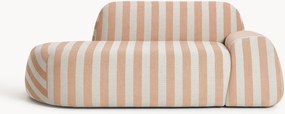 Sofá com chaise longue às riscas Wolke (2 lugares)