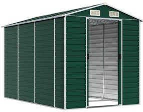 Abrigo de jardim 191x300x198 cm aço galvanizado verde