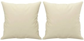 Sofá 2 lugares + almofadas decorativas 120cm couro artif. creme