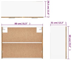 Armário suspenso “Lyon” 80x31x60 cm carvalho fumado