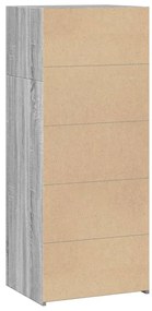 Armário alto 50x41x124 cm derivados de madeira cinza sonoma