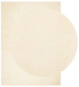 Tapete pelo curto macio e lavável HUARTE 160x230 cm cor creme