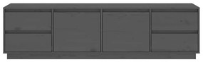 Móvel de TV 176x37x47,5 cm madeira de pinho maciça cinzento