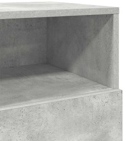 Mesas cabeceira 2pcs c/ 2gavetas 36x36x68 cm cinzento cimento