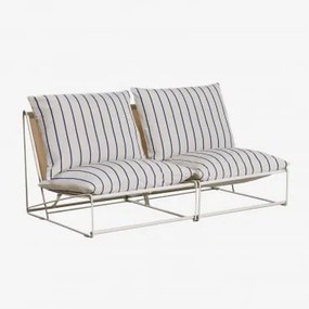 Sofá Modular De Jardim De 2 Peças Amaro Tapioca Bege - Azul- Marinho - Sklum