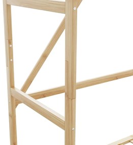 Roupeiro com prateleiras 110x40x175 cm bambu