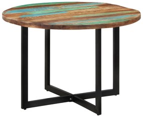 Mesa de jantar 110x75 cm madeira recuperada maciça