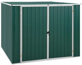 Abrigo de jardim 195x198x159 cm aço galvanizado verde