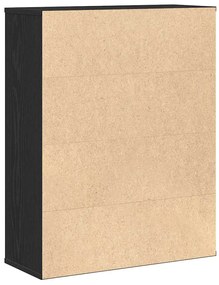 Estante 60x24x76,5 cm derivados de madeira carvalho preto