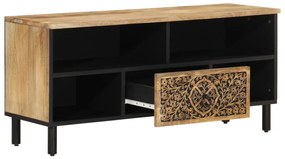 Móvel de TV 100x33x46 cm madeira de mangueira maciça