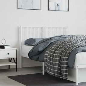 Cabeceira de cama 120 cm metal branco