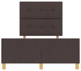 Cama vidaXL Marrom Escuro 120x200 cm Tecido