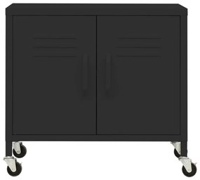 Armário de arrumação aço 60x35x56 cm preto