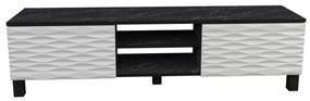 Móvel TV Lukas – Preto e Branco – 150 cm x 35 cm x 40,3 cm