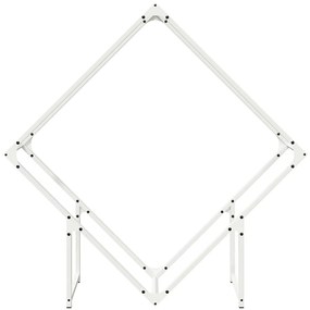 Suporte para lenha 100x25x100 cm aço laminado a frio branco