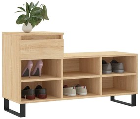Sapateira 102x36x60 cm derivados de madeira carvalho sonoma