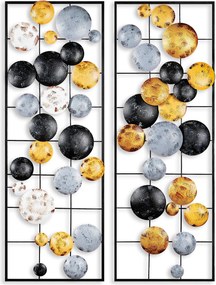 Acessório Decorativo de Parede Camber – Multicolor – 32x92x4 cm (2 Peç