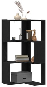 Estante de Canto vidaXL 3 Andares Carvalho Preto 50x50x102 cm Madeira