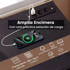 Mesa de cabeceira com base de carregamento 38 x 35 x 66 cm, 3 gavetas, porta USB, moderna, para sala ou quarto, Preta