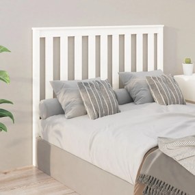 vidaXL Cabeceira de cama 141x6x101 cm pinho maciço branco