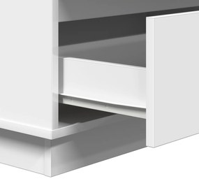 Criado-mudo vidaXL com LED Branco 71x34,5x75 cm Madeira de engenharia