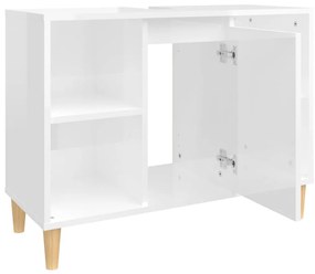 Móvel p/ lavatório 80x33x60 cm deriv. madeira branco brilhante