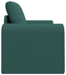 Sofá Cama de Chão 2-em-1 Verde Escuro 98x71x83 cm Tecido