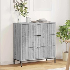 vidaXL Buffet Sonoma cinzento 79.5 x 33 x 82 cm Madeira processada