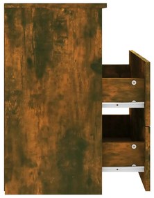 Mesa de cabeceira 50x32x60 cm cor carvalho fumado